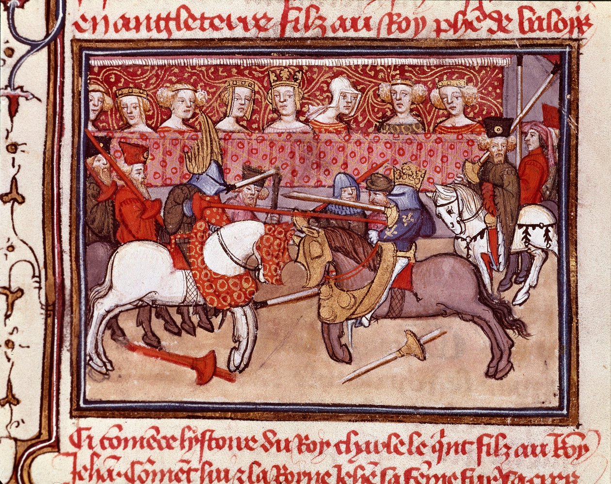 Ritariturnaus Ranskan kuninkaan Kaarle V:n (1338-1380) aikaan tekijältä Unknown artist