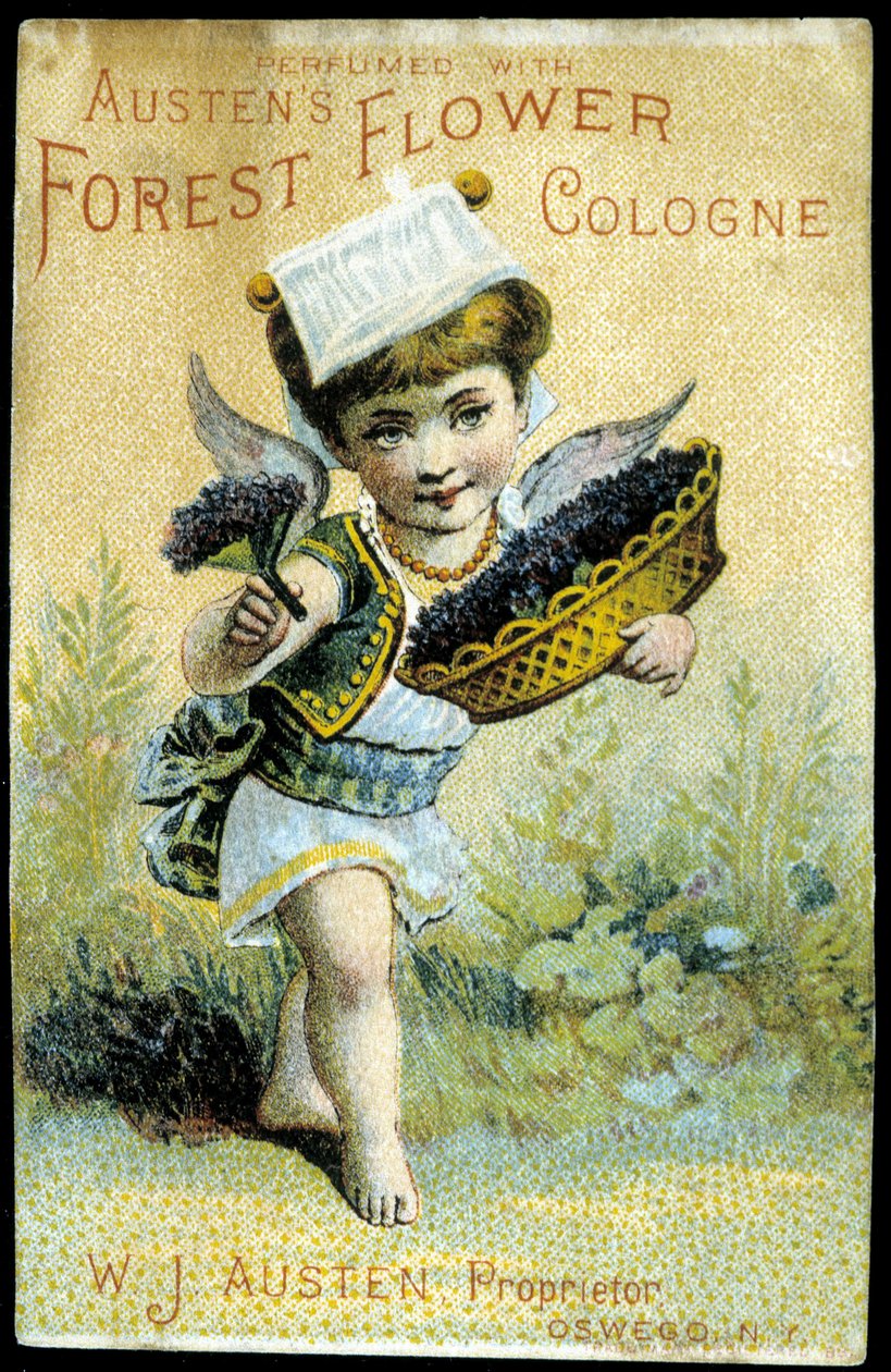 Eau de Cologne Austenin metsäkukka - 1800-luvun mainos tekijältä Unknown artist