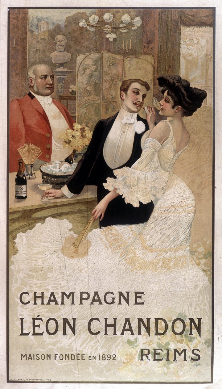 Mainosjuliste Léon Chandon -samppanjalle, 1800-luvun loppu tekijältä Unknown artist