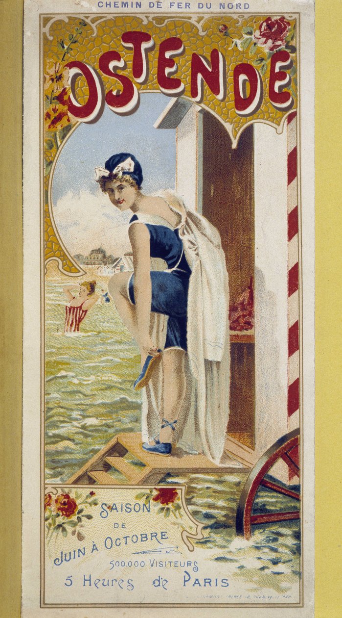 Mainosjuliste Oostendelle, 1800-luvun loppu tekijältä Unknown artist