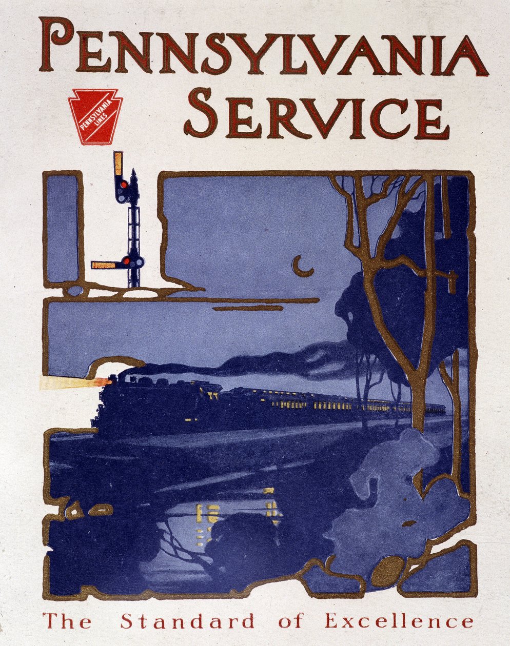 Mainosjuliste Pennsylvania Service -junille, 1800-luvun loppu tekijältä Unknown artist