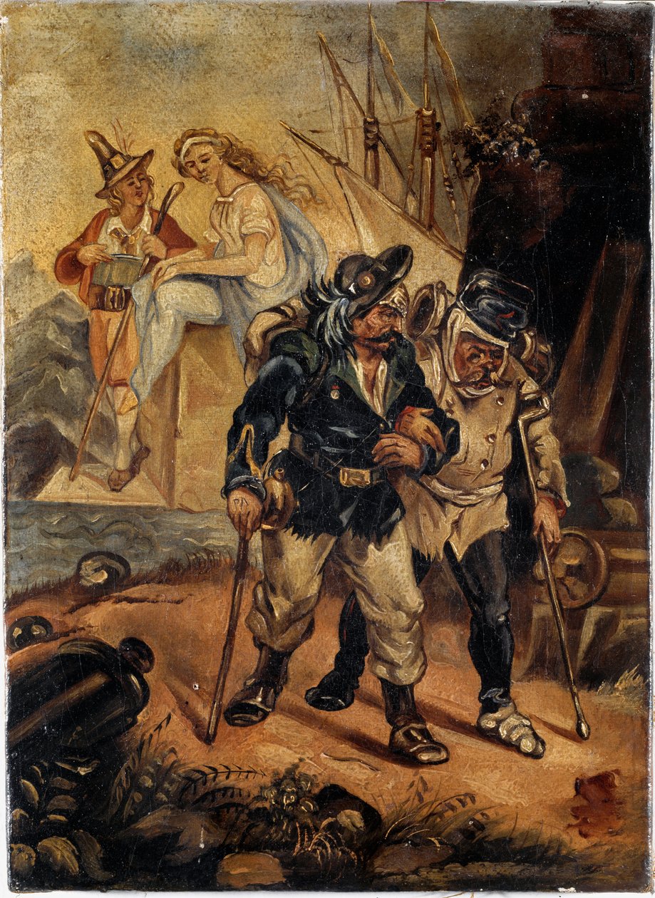Sodan jälkeen (öljy kankaalle, n. 1859) tekijältä Unknown artist
