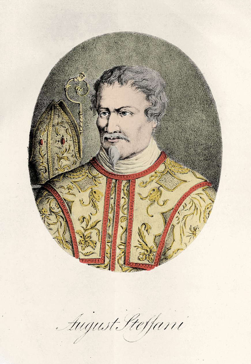 Agostino Steffani (1654-1728) italialainen säveltäjäkaiverrus 1856 tekijältä Unknown artist