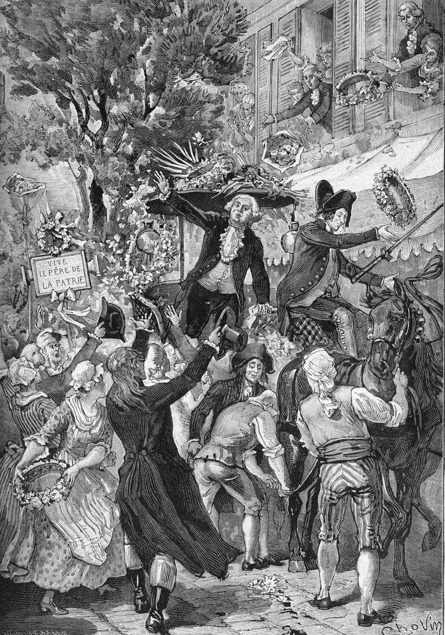 Aix en Provence (Aix-en-Provence), Bouches du Rhone (13) (1789): Honore Gabriel (Honore-Gabriel) Riqueti, Mirabeaun kreivi (1749-1791), kun hänet valittiin kolmannen edustajan edustajaksi yleiskokoukseen Aix en Provencen osavaltio (Aix-en-Provence). Se on  tekijältä Unknown artist