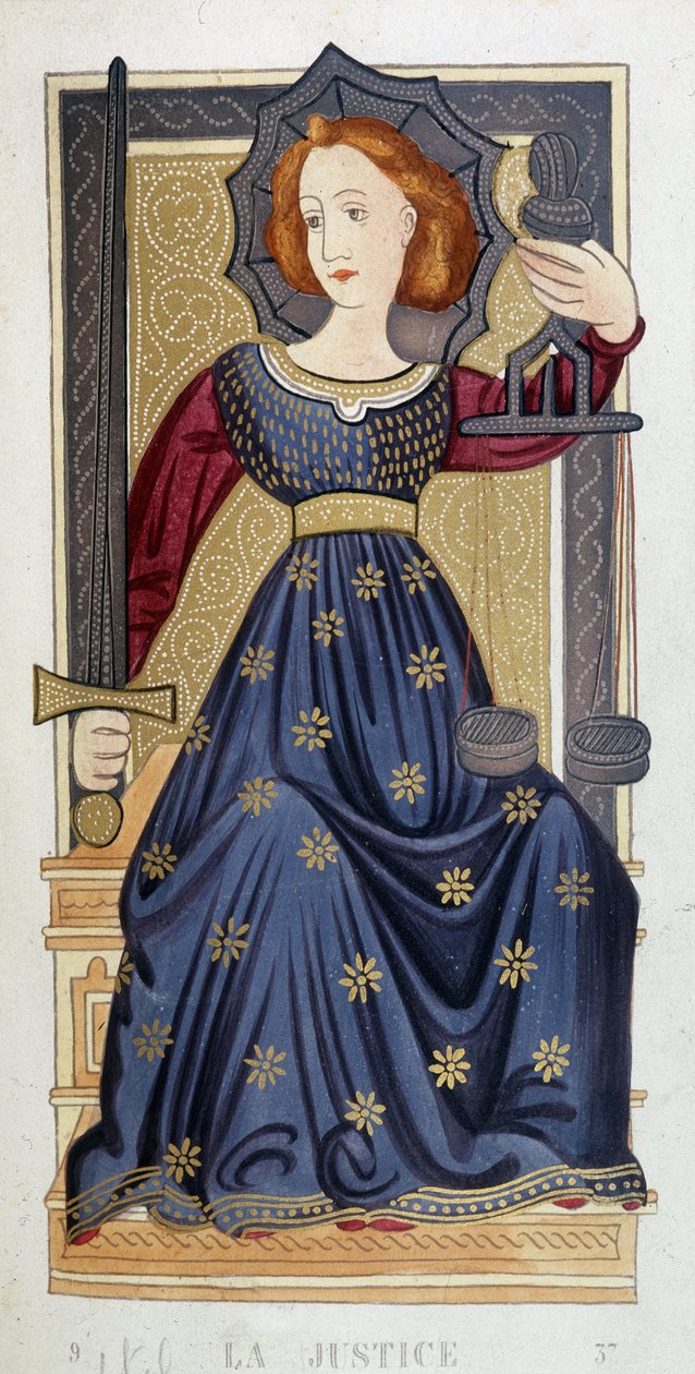 Oikeuden vertaus miniatyyrin jälkeen - 1800-luku tekijältä Unknown artist