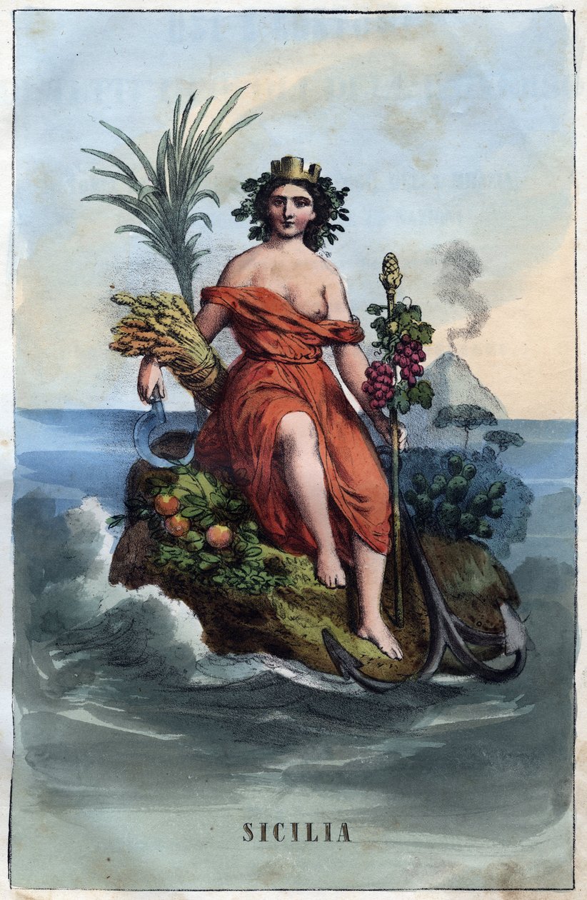 Sisilian allegoria - kaiverrus universumin kaikkien kansojen tavoista ja perinteistä. Eli kaikkien kansojen hallituksen, lakien, miliisin, uskonnon historia kaukaisimmista ajoista nykypäivään "1856 tekijältä Unknown artist