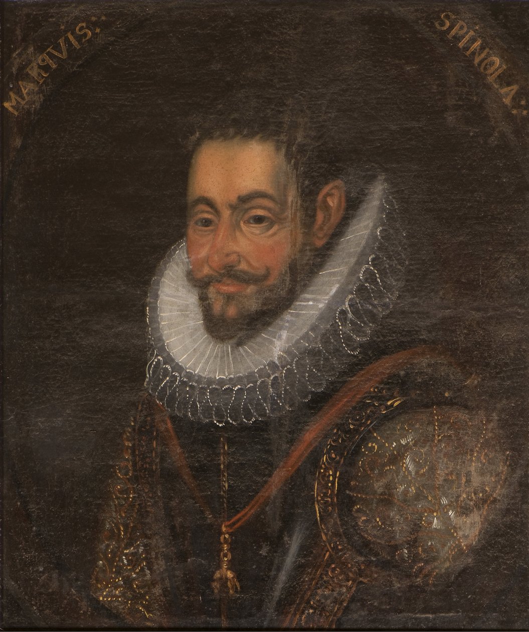 Ambrogio Spinola, genovalainen aristokraatti ja kenraali Espanjan armeijassa - Ambrosio Spinola (1569-1630), Anonyymi muotokuva. Öljy kankaalle. Koko: 65 x 55 cm. Tukholman kansallismuseo tekijältä Unknown artist