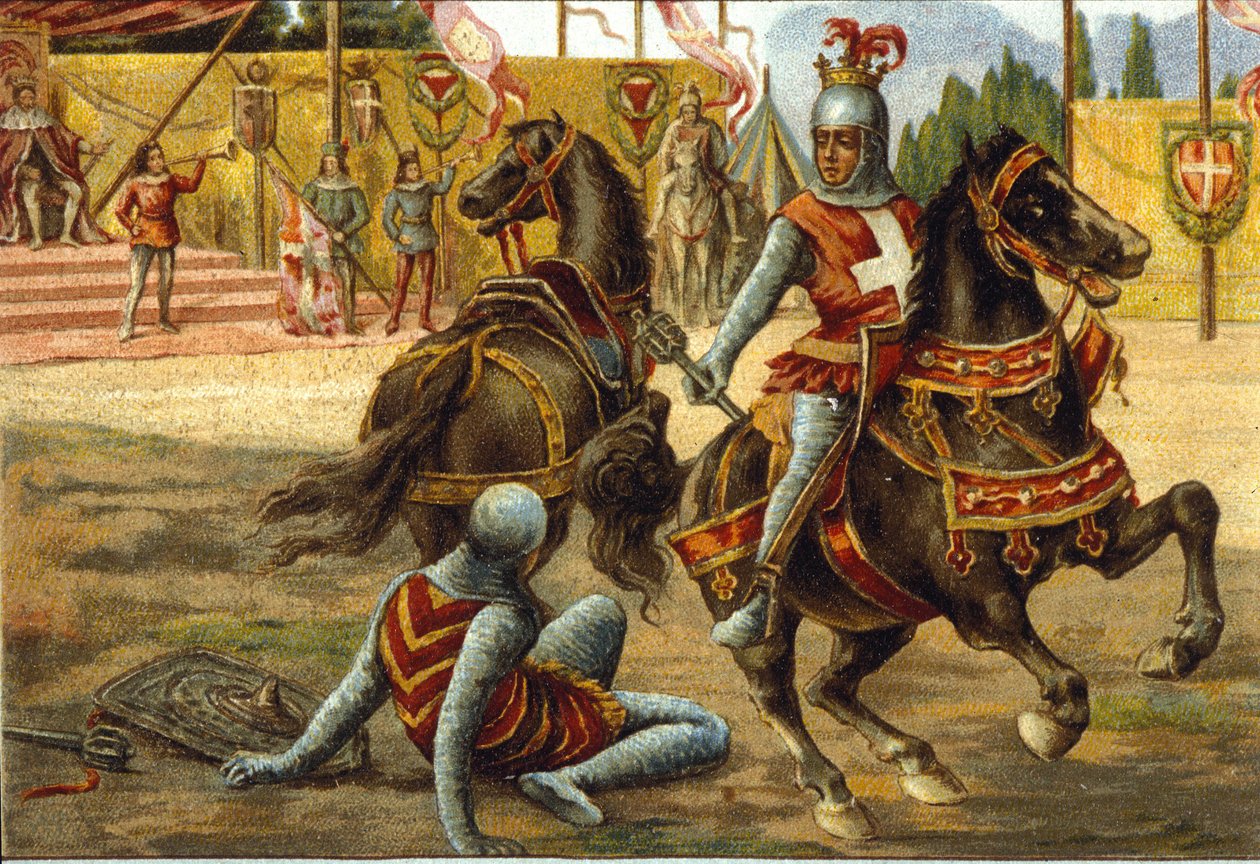 Savoylainen Amedee VII (1360-1391) sanoi Punaisen kreivin turnauksen aikana. Savoijlainen Amedeo VIII (ns. Rosso). tekijältä Unknown artist