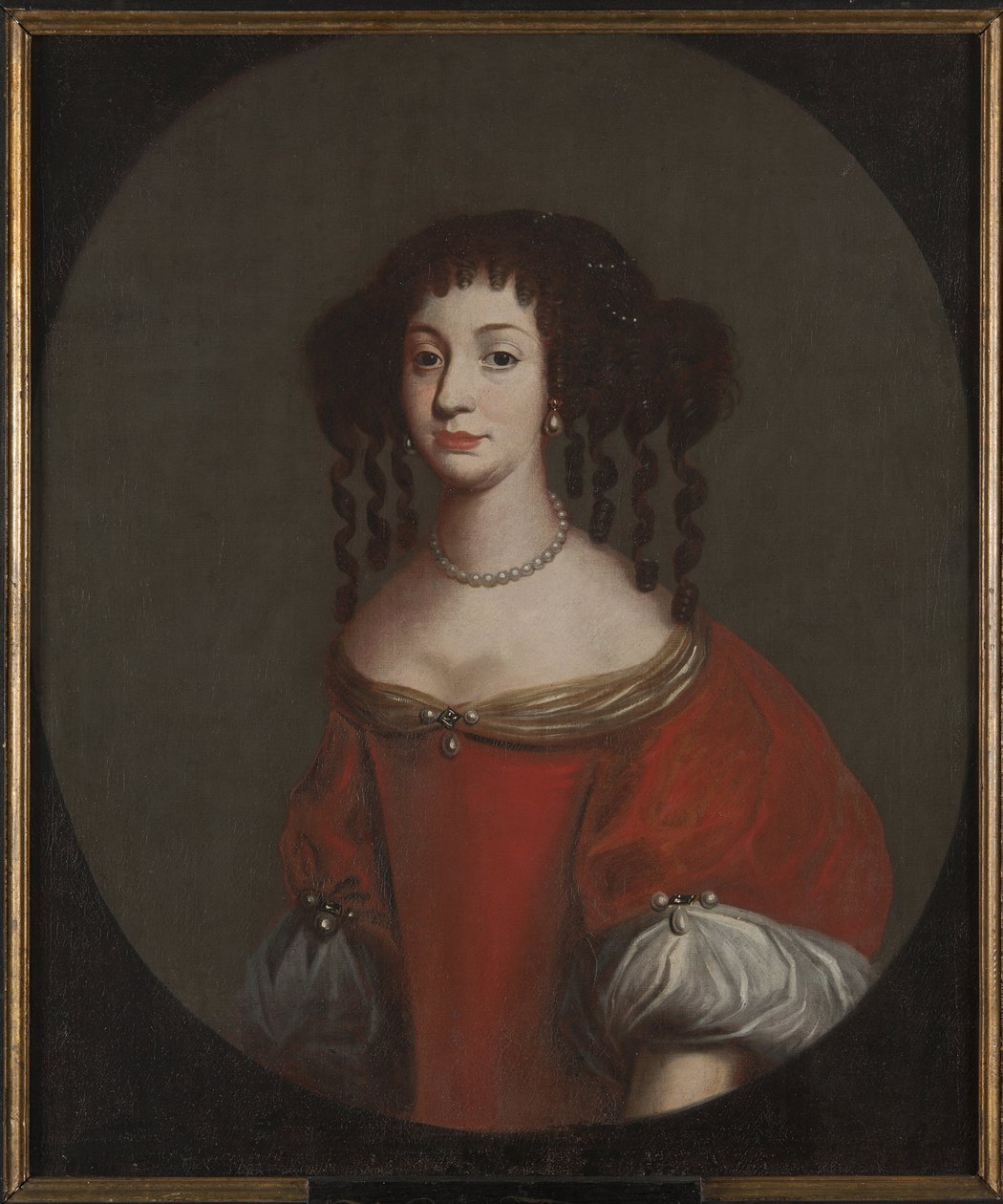 Amelie de Courlande, epouse du landgrave de Hesse Cassel - Kurinmaan prinsessa Maria Amalian (1653-1711) muotokuva, Hessen-Kasselin landgravine, Anonymous . Öljy kankaalle. Mitat: 90 x 74 cm. Tukholman kansallismuseo tekijältä Unknown artist