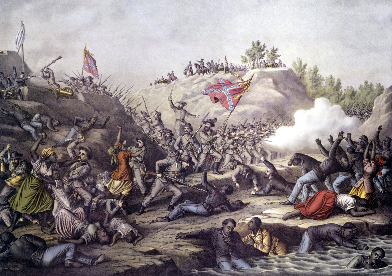 Amerikan sisällissota (1861 - 1865): Battle of Fort Pillow, Tennessee, 12. huhtikuuta tekijältä Unknown artist