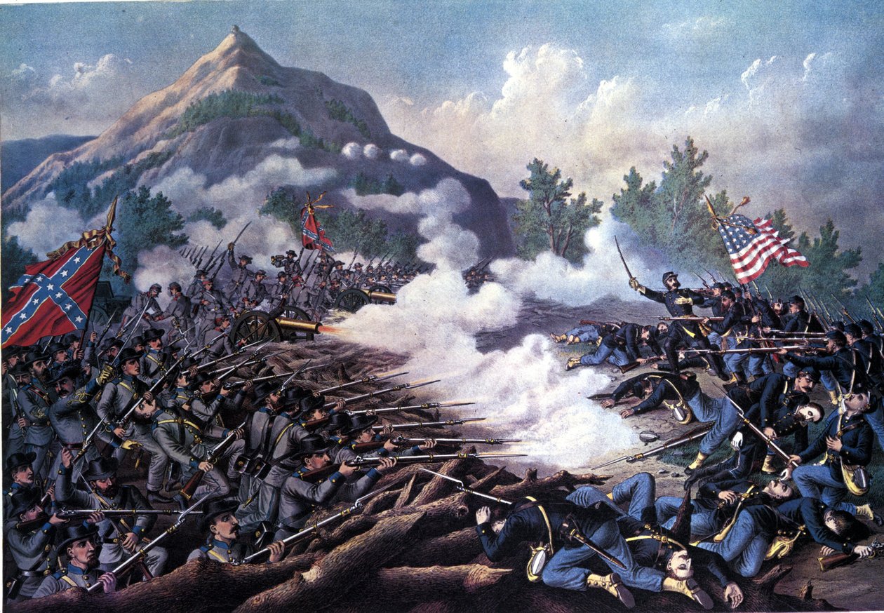 Amerikan sisällissota (1861 - 1865): Kennesaw Mountainin taistelu (Georgia) 27. kesäkuuta tekijältä Unknown artist