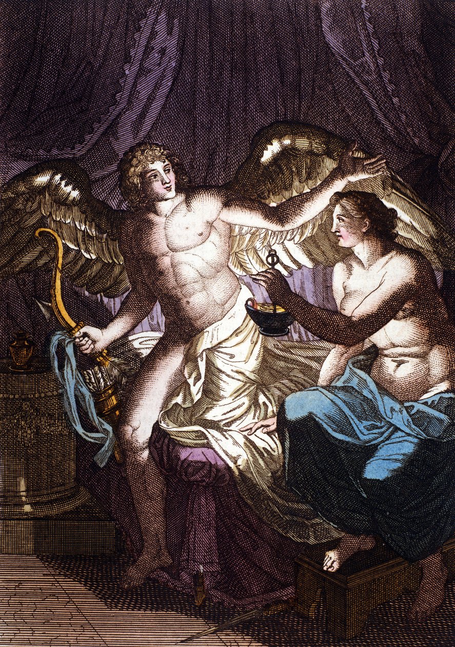 Cupid ja Psyche. Kaiverrus "Dictionnaire d