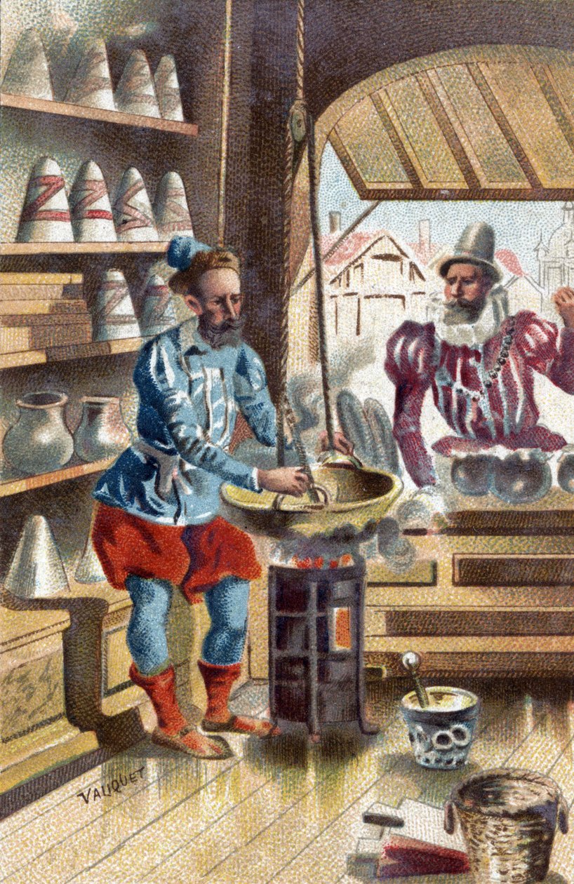 Apteekki 1600-luvun alussa. tekijältä Unknown artist