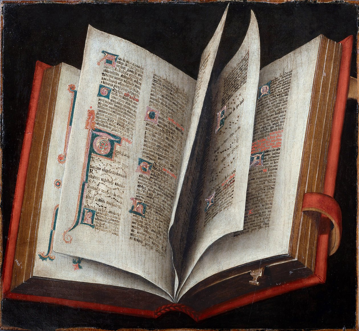 Avattu liturginen kirja - Anonymous - c. 1525 - Öljy puulle - Art History Museum, Vienne tekijältä Unknown artist