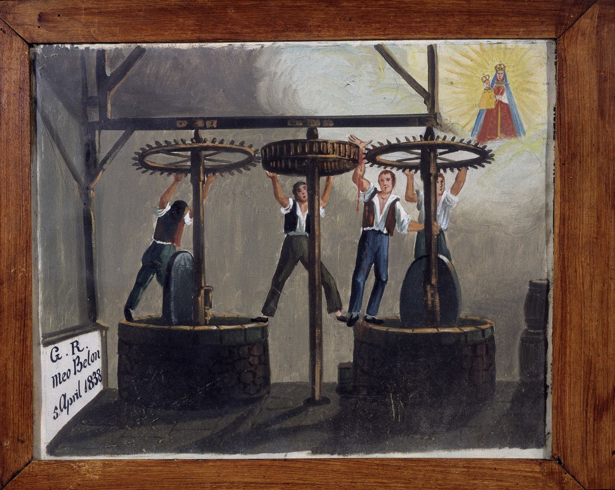 Onnettomuus oliiviöljypuristimessa - Notre Dame de Laghetin entinen ääni tekijältä Unknown artist