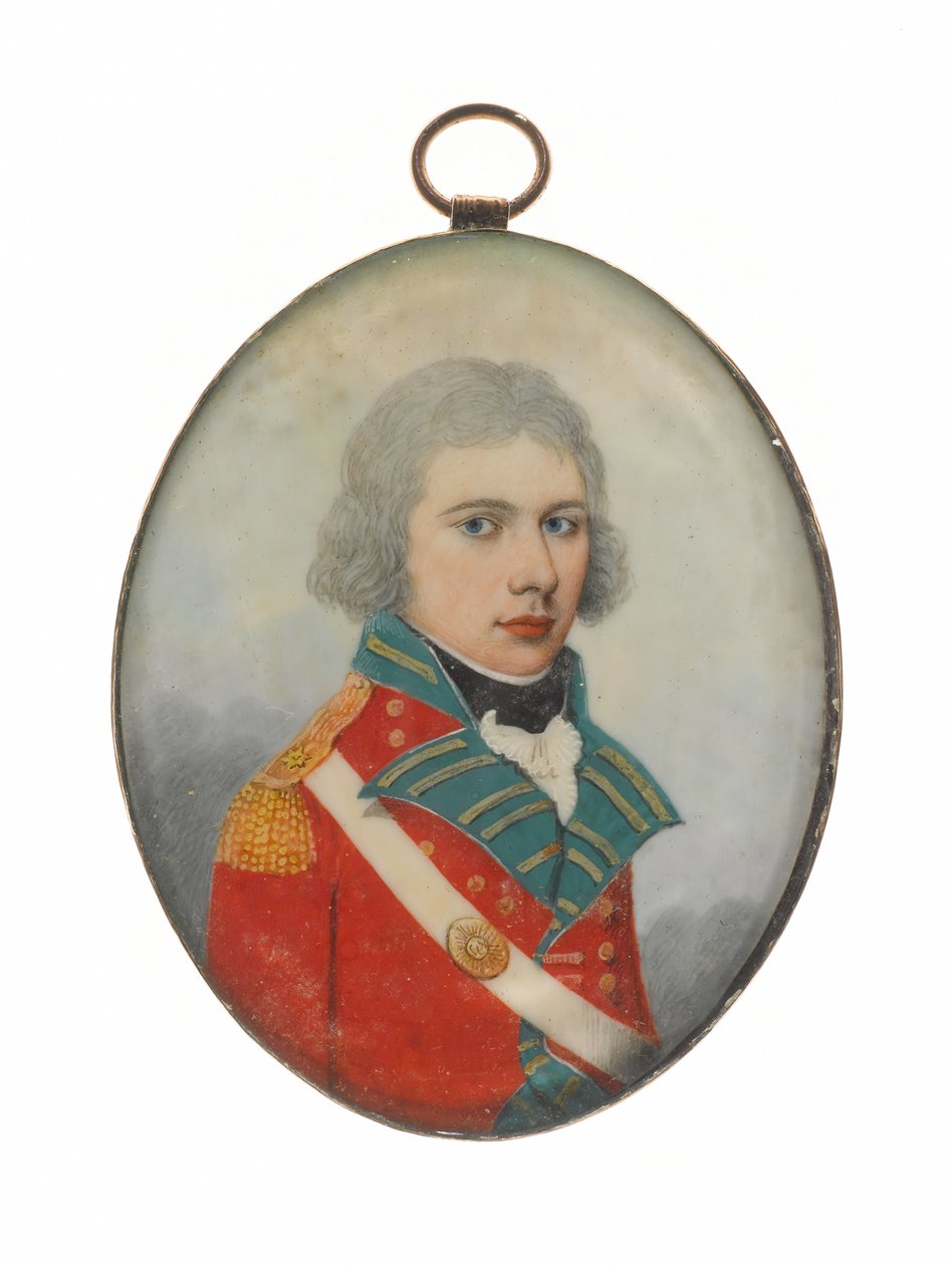 36. (Herefordshiren) rykmentin upseeri, mahdollisesti lippuri William Tunstall tekijältä Unknown artist