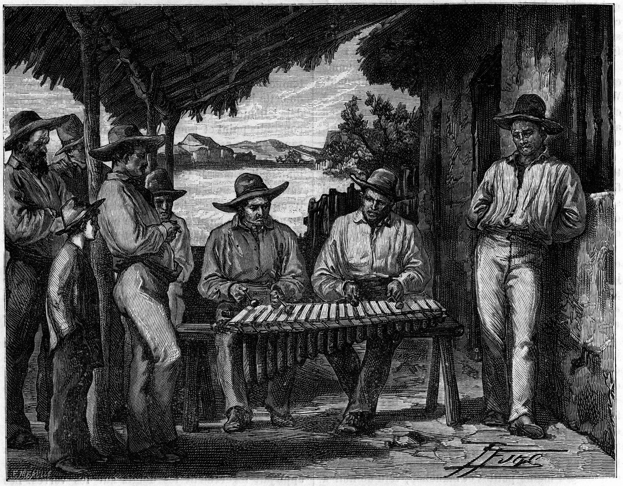 Meksikon marimban (ksylofoni) orkesteri. tekijältä Unknown artist
