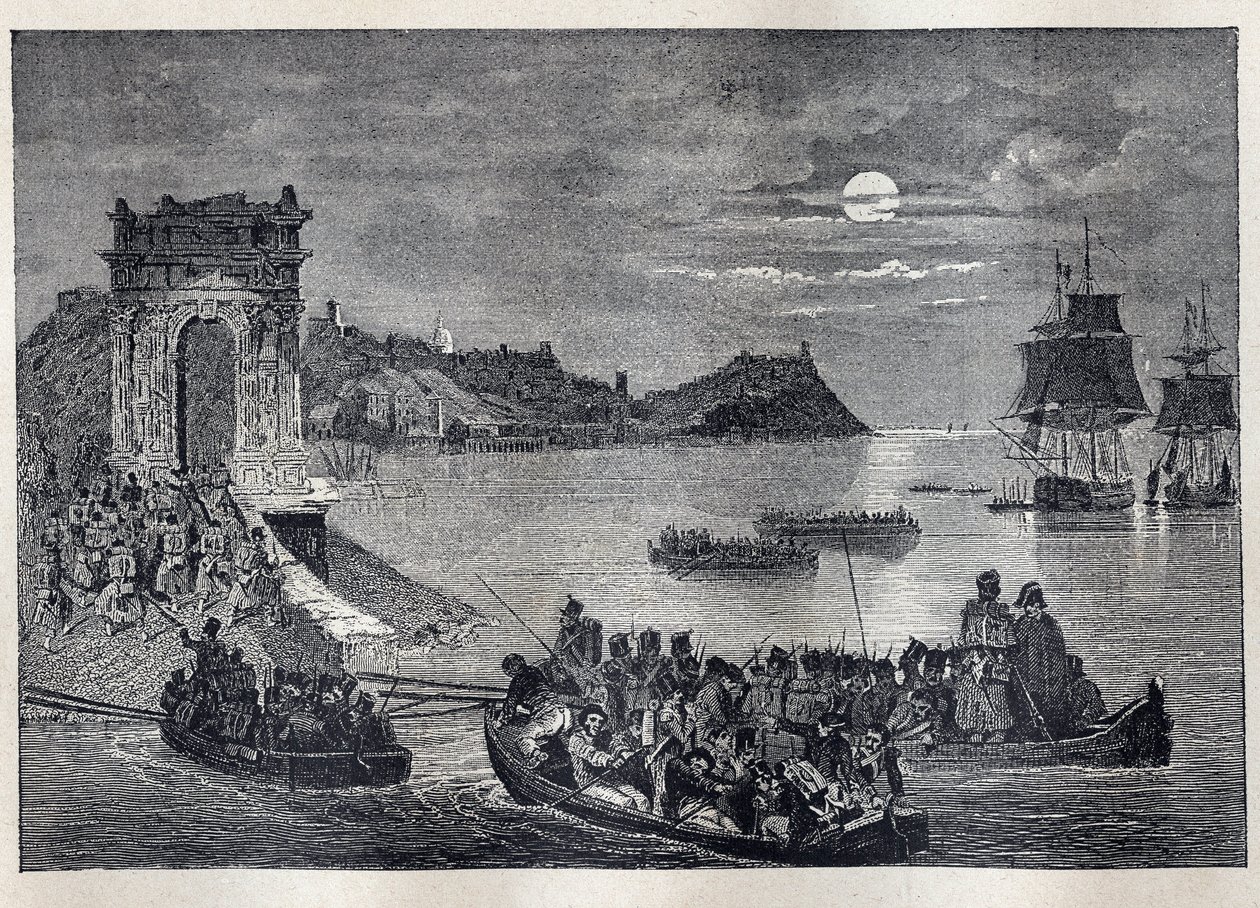Ancona (Ancona) - Louis Philippe I käynnisti Anconan retkikunnan Italiaan yönä 22. ja 23. helmikuuta tekijältä Unknown artist