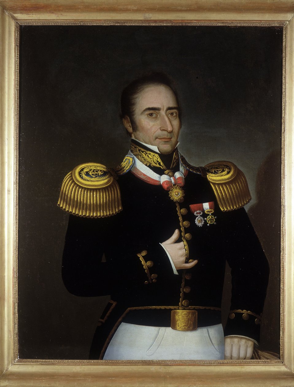 André Hyppolite Bouchard - ensimmäinen upseeri Buenos Ayresin vallankumousta vastaan tekijältä Unknown artist
