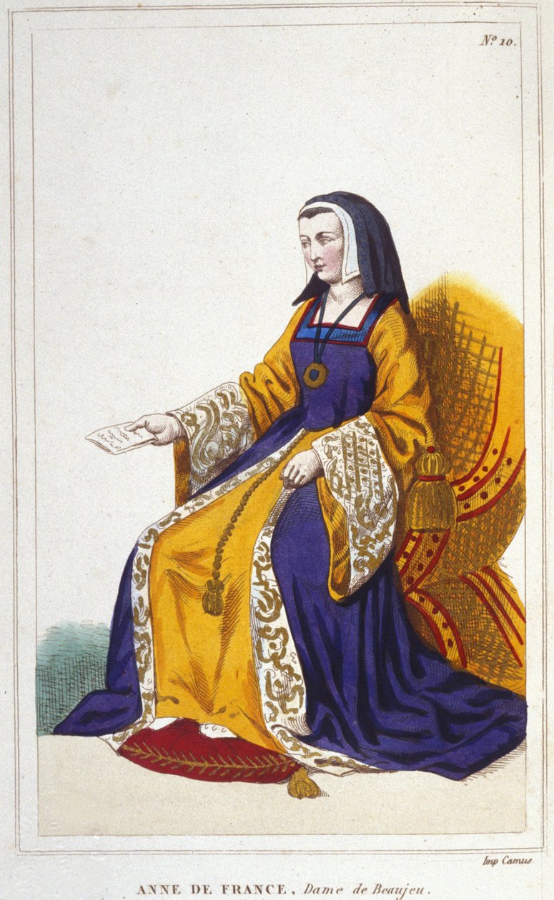 Anne de Beaujeu tai Ranskan Anne, ranskalainen prinsessa (1460-1522). Ludvig delfiinin vanhempi tytär, tuleva Louis XI, hän hallitsi miehensä Pierre de Beaujeun, valtakunnan kenraaliluutnantti, avustuksella, jolle Louis XI oli uskonut huoltajuuden tekijältä Unknown artist