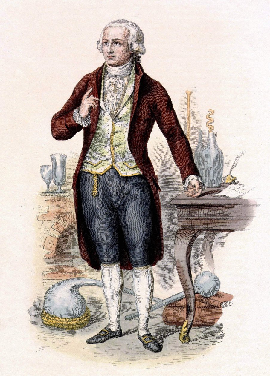 Antoine Laurent de Lavoisier (1743-1794), ranskalainen kemisti. tekijältä Unknown artist