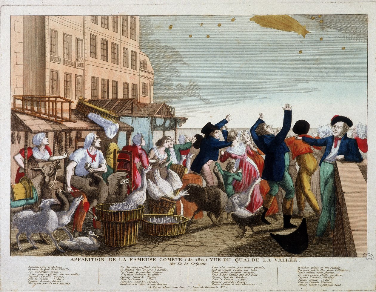 Kuuluisan komeetan (1811) esiintyminen Pariisin Quai de la Valleelta - laulu sur l