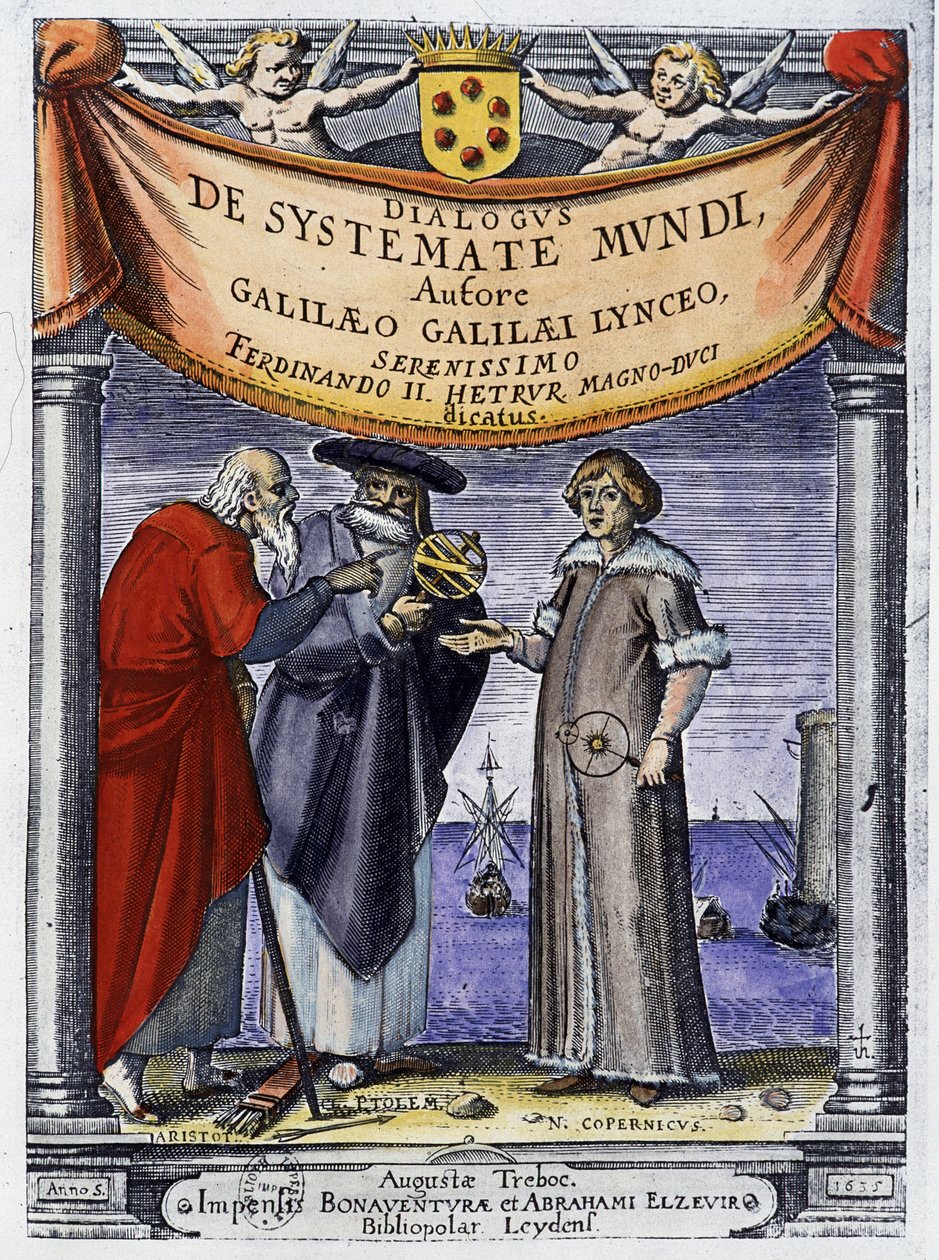 Aristoteles, Ptolemaios ja Nikolai Kopernikus (Nicolaus Copernicus tekijältä Unknown artist