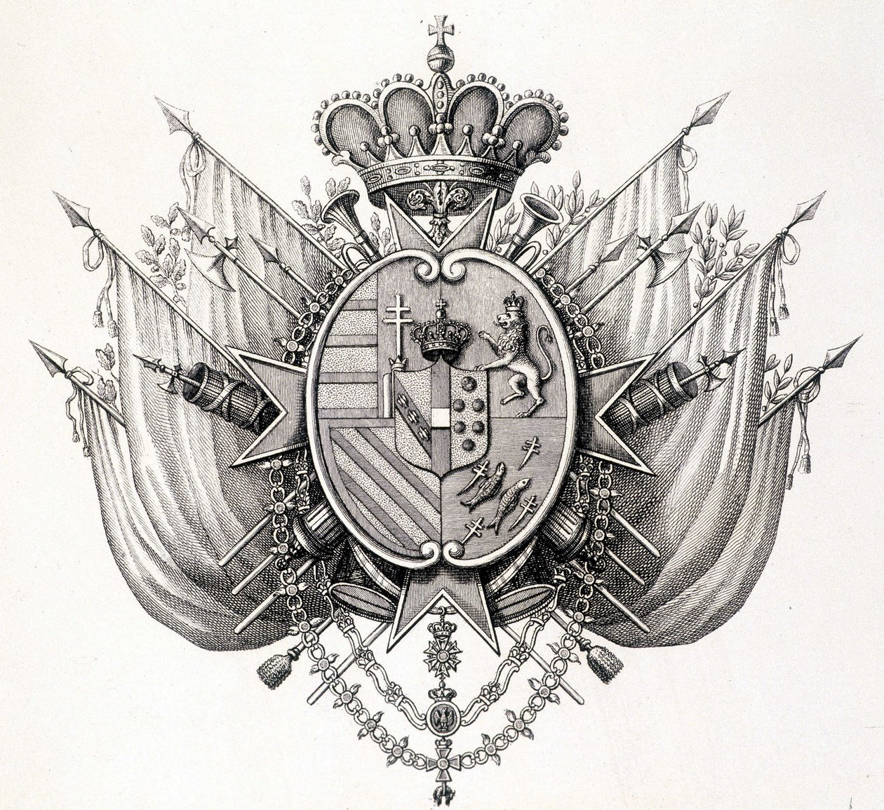 Toscanan aseet, 1800-luvun alku. Leopold Toscanalainen. tekijältä Unknown artist