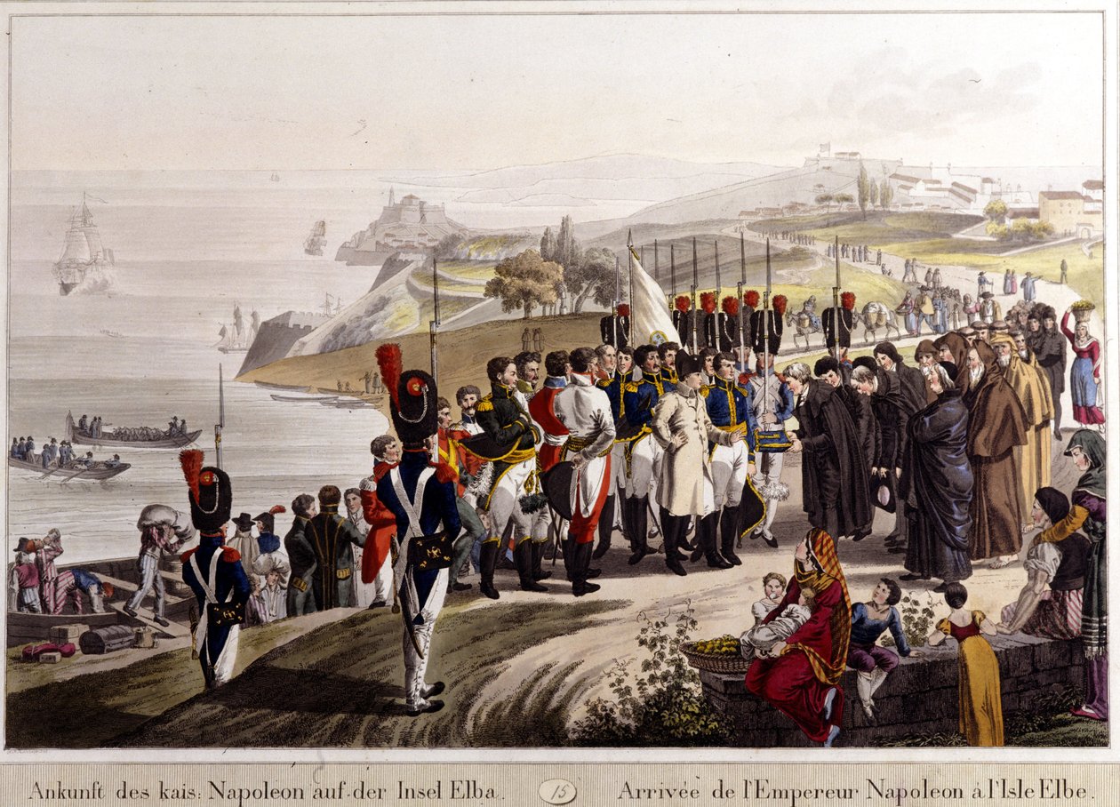 Saapuminen Napoleonista Elban saarelle tekijältä Unknown artist