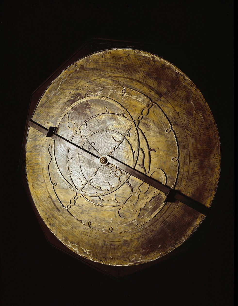 Tähtitieteilijä Galileo Galilei (Galilea) (1564-1642) hänen opintojaan varten kuuluva astrolabi. Firenze, tiedehistorian instituutti ja museo. tekijältä Unknown artist