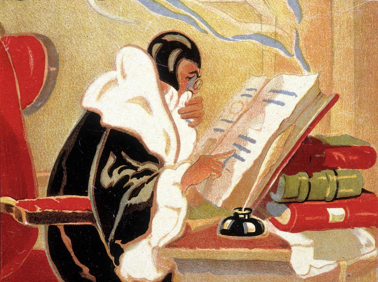 Astrologi: Nostradamus tutkii kirjaa. tekijältä Unknown artist