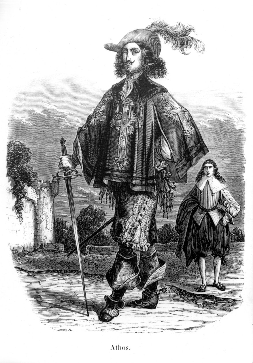 Athos - Alexandre Dumas Pèren elokuvassa "Kolme muskettisoturia". tekijältä Unknown artist