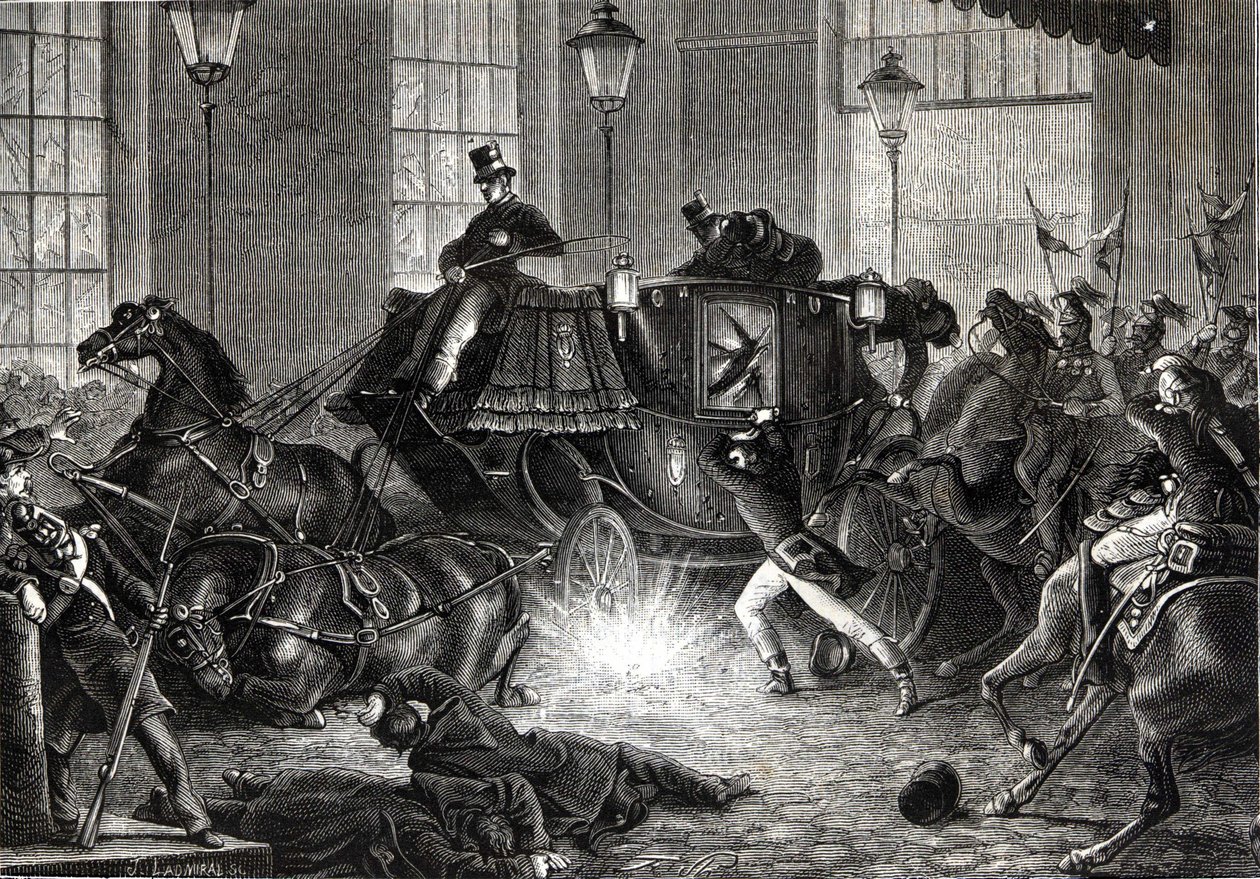 Felice Orsinin hyökkäys Napoleon III:ta vastaan 1.1.1858 - Henri Martinin elokuvassa L