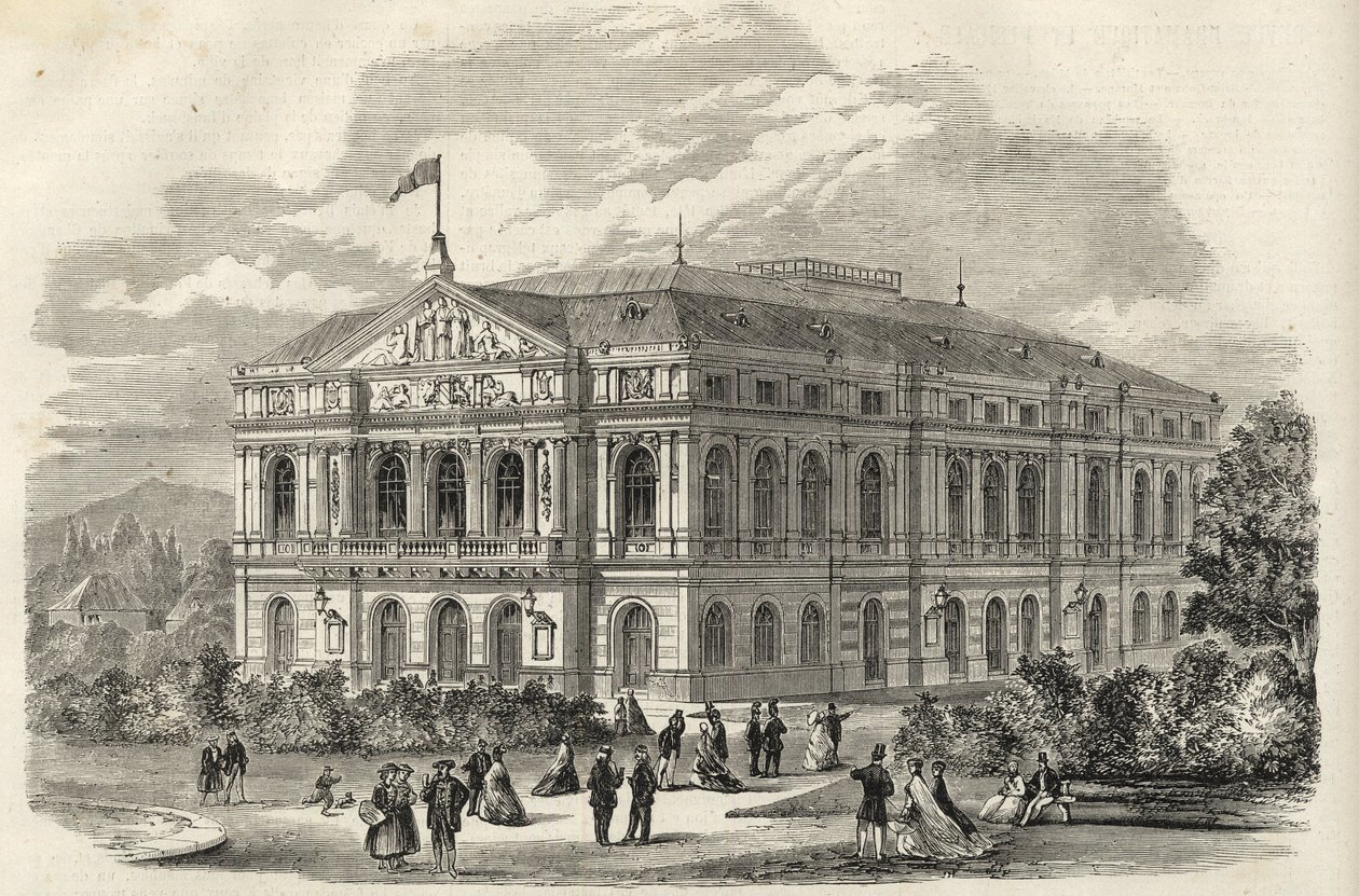 Baden Baden (Baden-Baden), Saksa - Badenin teatteri - 1867 tekijältä Unknown artist