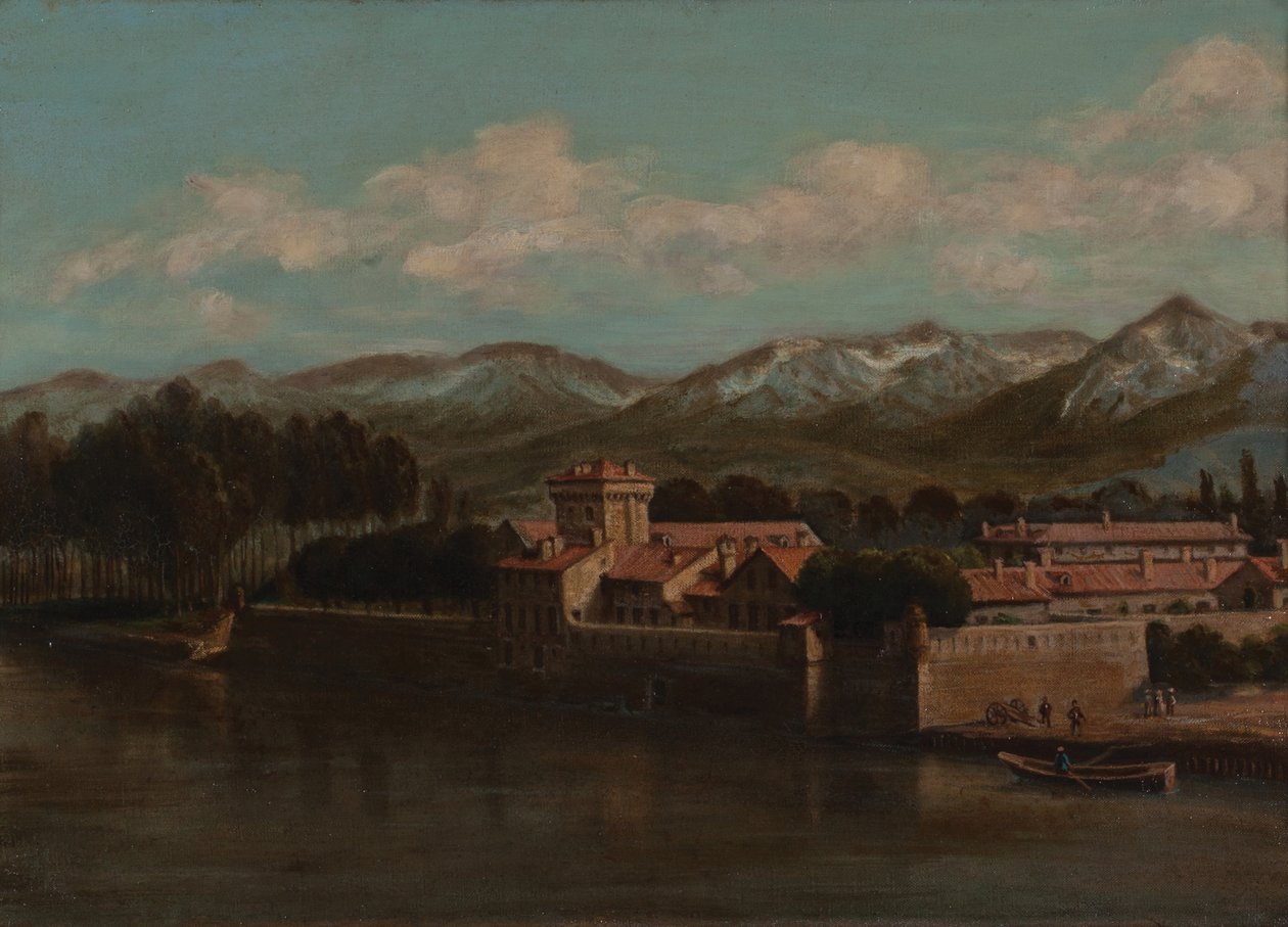 Isèren pankit Grenoblessa, vuoristonäkymä 1864 (Öljy kankaalle) tekijältä Unknown artist