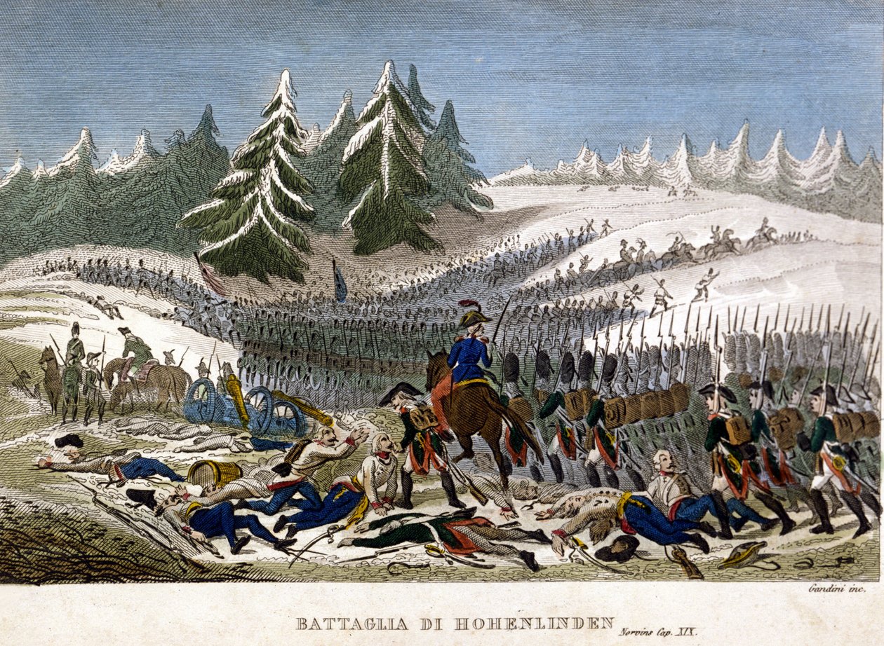 Hohenlindenin taistelu 3. joulukuuta tekijältä Unknown artist