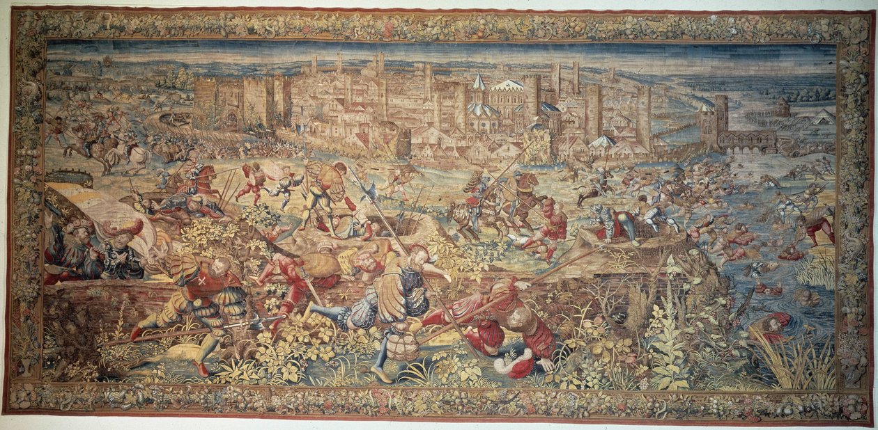 Pavian taistelu. Kuvakudos. 17. vuosisata. Capodimonten museo, Napoli. tekijältä Unknown artist