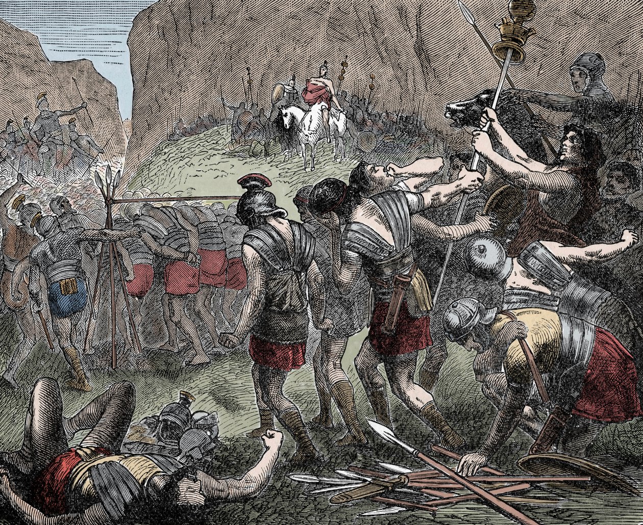Caudine Forksin taistelu - Caudine Forksin taistelu (Furculae Caudinae) - 321 eKr. roomalaisten ja samnilaisten välillä toisen samniittisodan aikana tekijältä Unknown artist