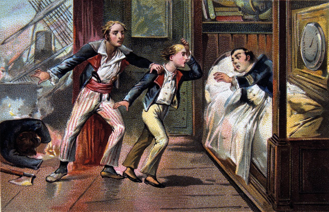 Niilin taistelu - Aboukirin taistelu - Lucen ja Giocante de Casabiancan kuolema (Luc-Julien-Joseph Casabianca tekijältä Unknown artist