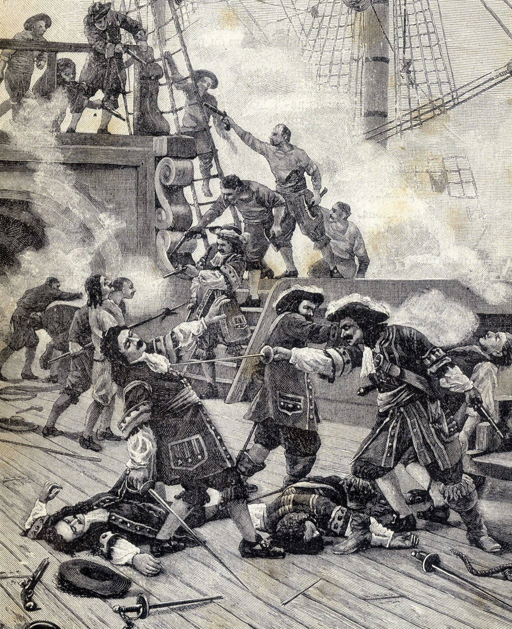 Taistelu veneessä - Jean Bart. tekijältä Unknown artist