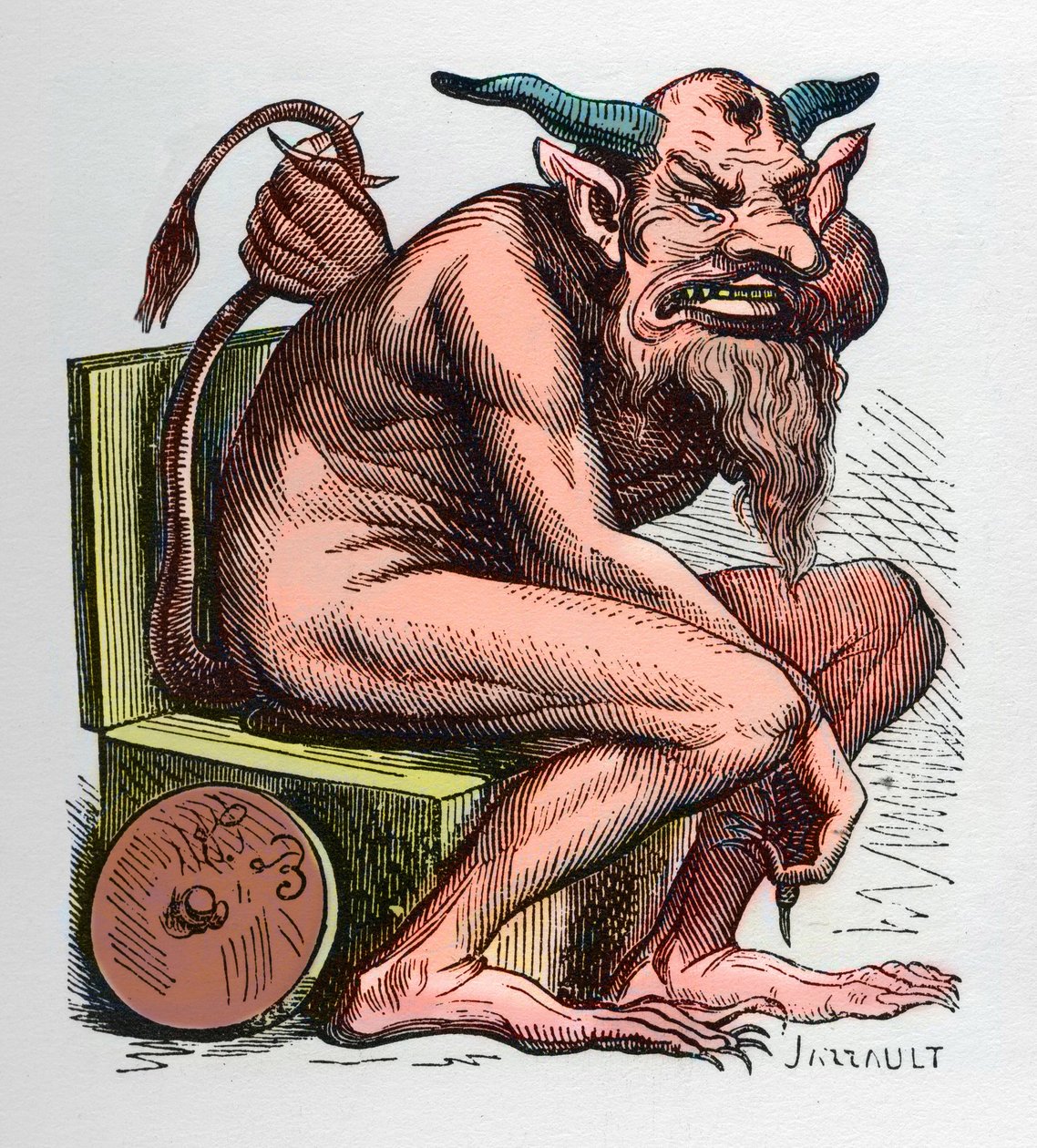 Belphegor, kuvitus Jacques Albin Simon Collin de Plancyn "Infernal Dictionarysta" tekijältä Unknown artist