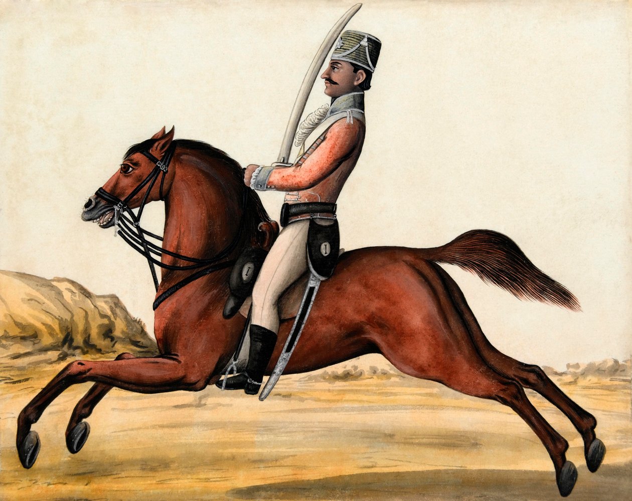 Bengalin syntyperäinen ratsuväki, noin 1788 tekijältä Unknown