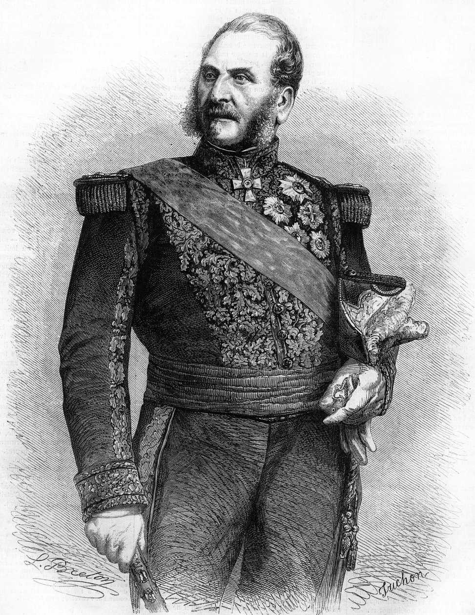 Bernard-Pierre Magnan. Ranskan marsalkka (1791-1865). kaiverrus vuodelta 1865. tekijältä Unknown artist