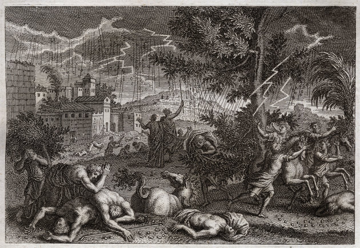 Royaumontin raamattu, Vanha testamentti: Egyptin kymmenen haavaa. Kuva vuodelta 1811. tekijältä Unknown artist