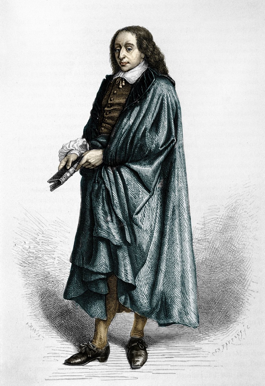 Blaise Pascal (1623-1662), ranskalainen matemaatikko, fyysikko ja kirjailija. tekijältä Unknown artist