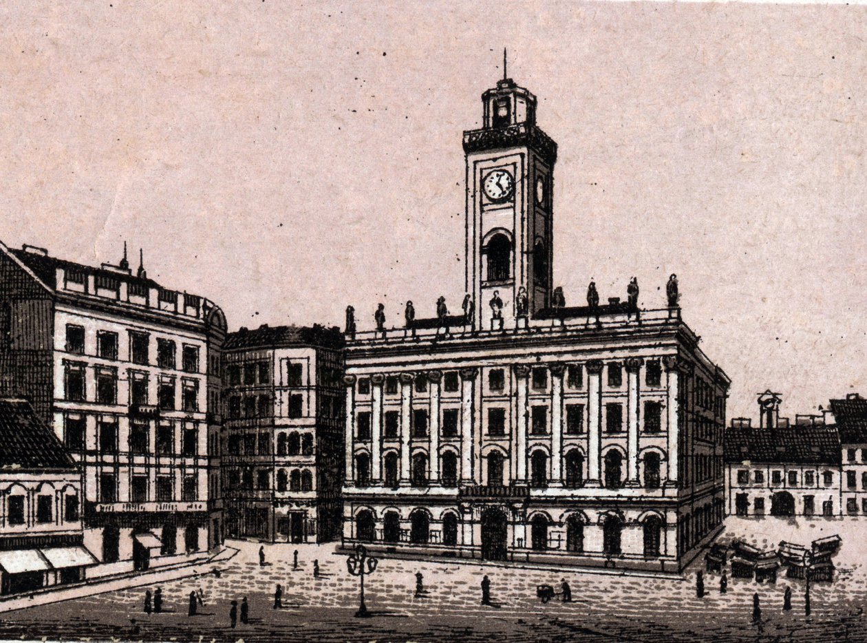Budapest, Unkari: Vanha kaupungintalo. kirjassa "" Maailma havainnollistaa 168 näkymää"" Päiväämätön (1800-luvun loppu) tekijältä Unknown artist