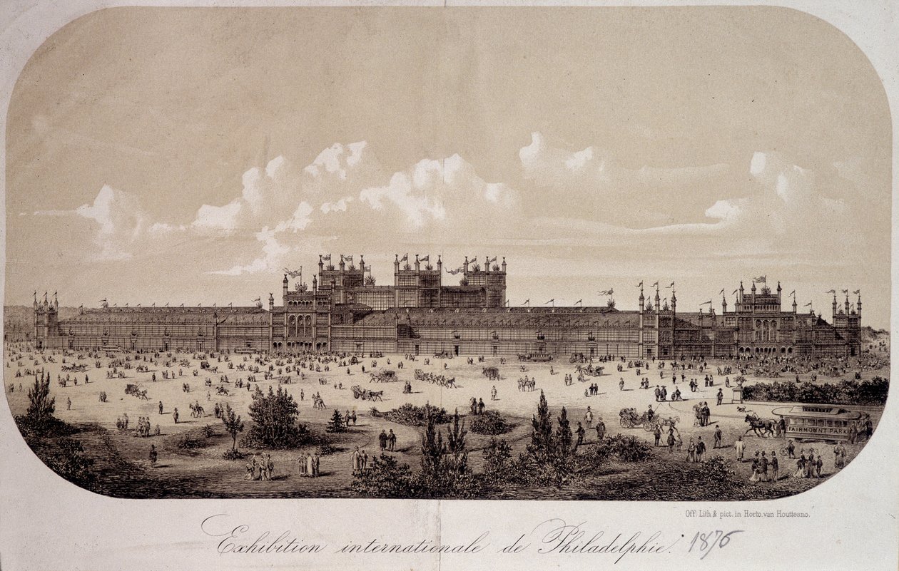 Rakennus juhlii Yhdysvaltain perustamisen satavuotisjuhlaa (1776-1876) Philadelphian kansainvälisessä näyttelyssä tekijältä Unknown artist
