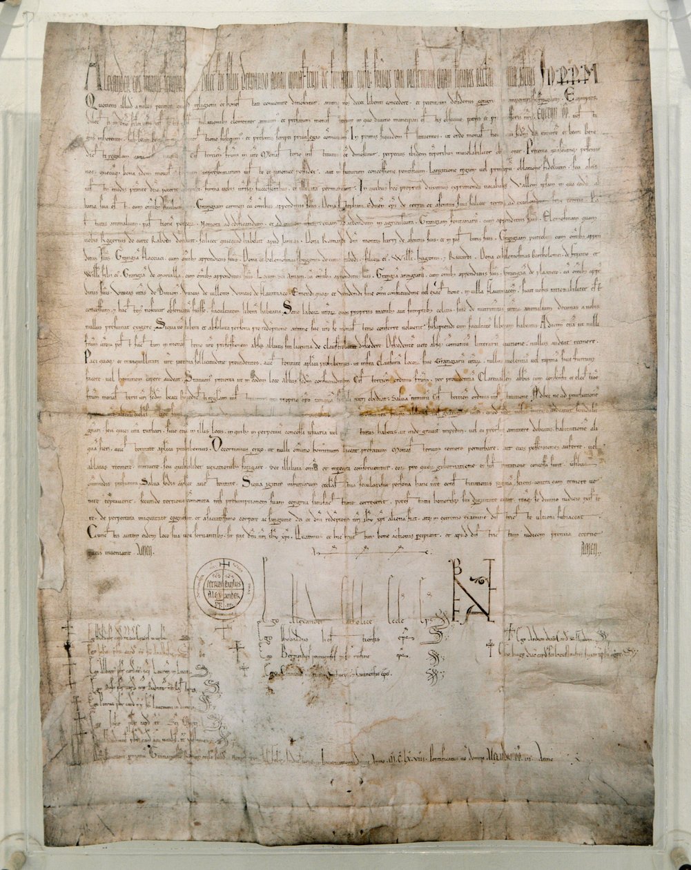 Paavi Aleksanteri III:n (Orlando Bandinelli) bulla 1168 tekijältä Unknown artist