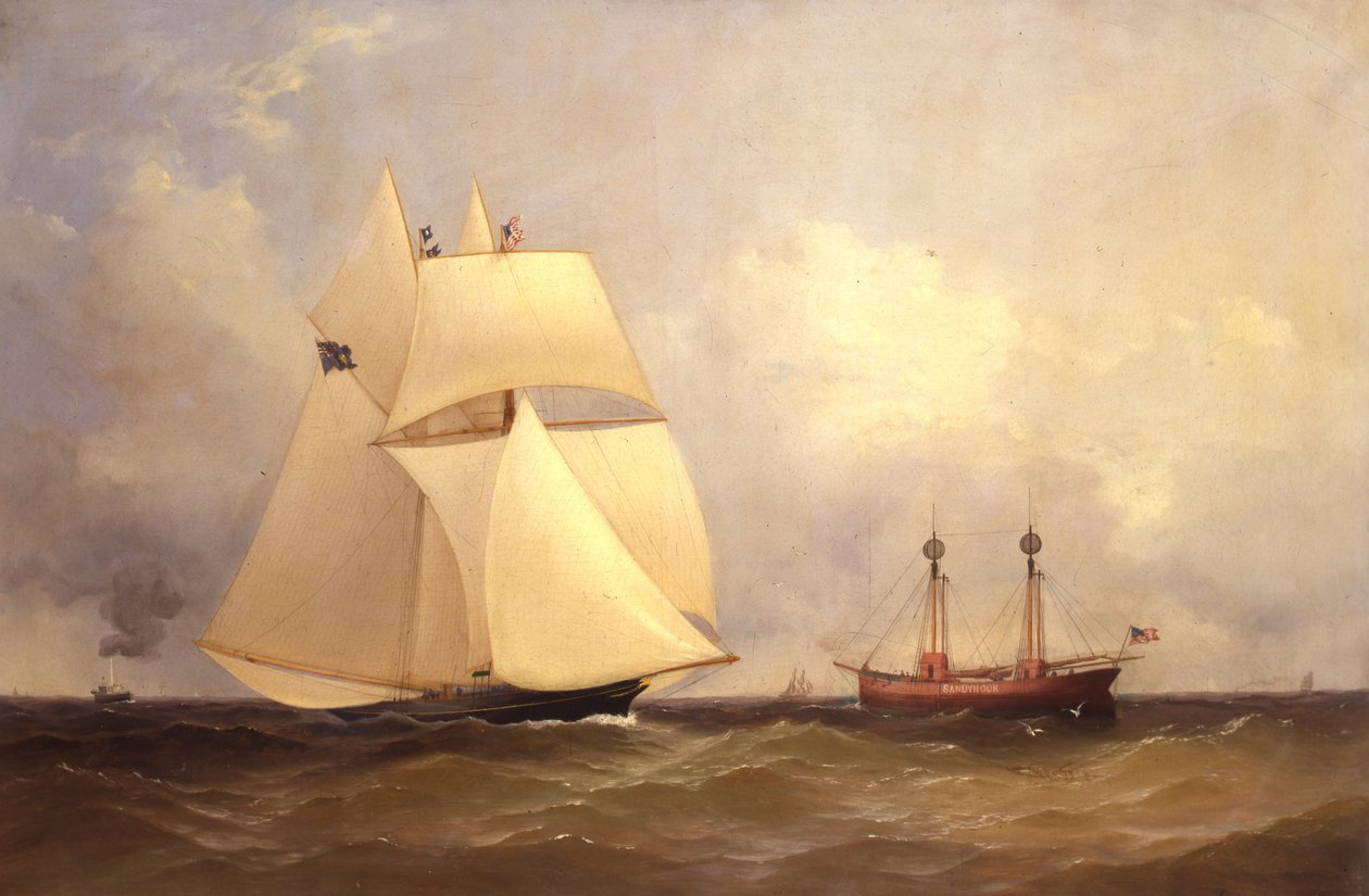 Cambria ohitti Sandy Hookin transatlanttisen kilpailun jälkeen, 1870 tekijältä Unknown