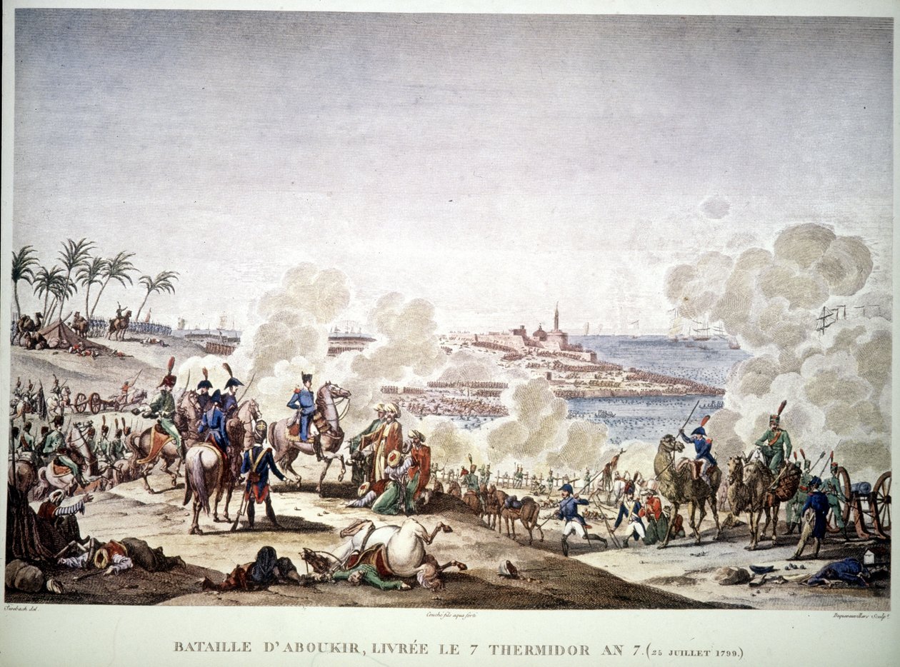 Egyptin kampanja (retkikunta) (1798-1801), Napoleon Egyptissä: Aboukirin taistelu, 25. heinäkuuta tekijältä Unknown artist